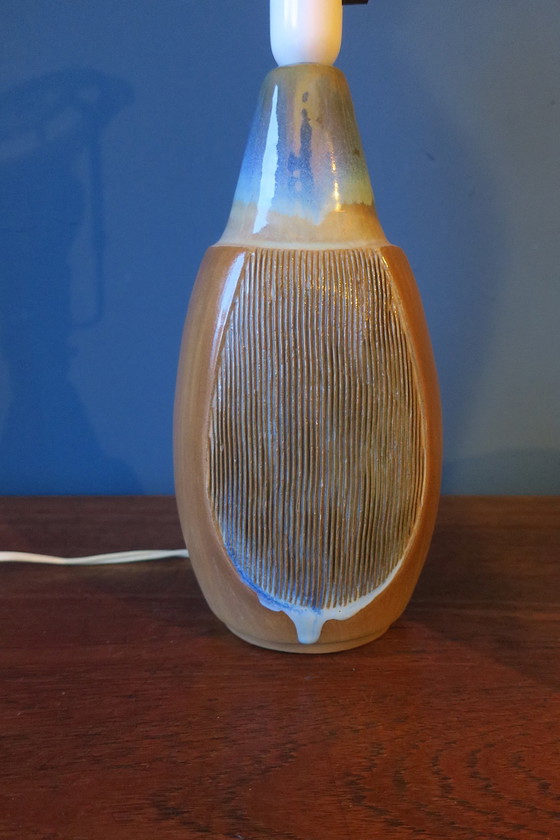 Image 1 of Ceramic Table Lamp with Original Shade by Michael Andersen & Son, Denmark 1960s