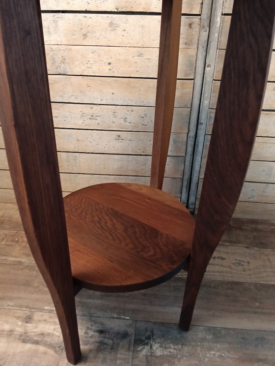 Porta piante / Tavolino d'appoggio Art Déco in rovere stile Scuola di Amsterdam – Legno (photo 3 of 7)