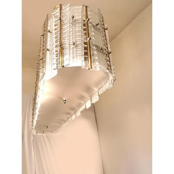 Image 1 of Modern Gold Murano Glass “Tropical” Chandelier by Simoeng, Italy