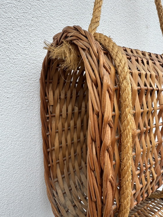 Servitore sospeso in vimini rattan anni '60 – Decorazioni murali (photo 4 of 13)