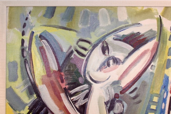 Martin Wollmer, Dipinto Moderno Astratto, Artista COBRA, Dipinti e disegni, Bianco (foto 5 di 9)