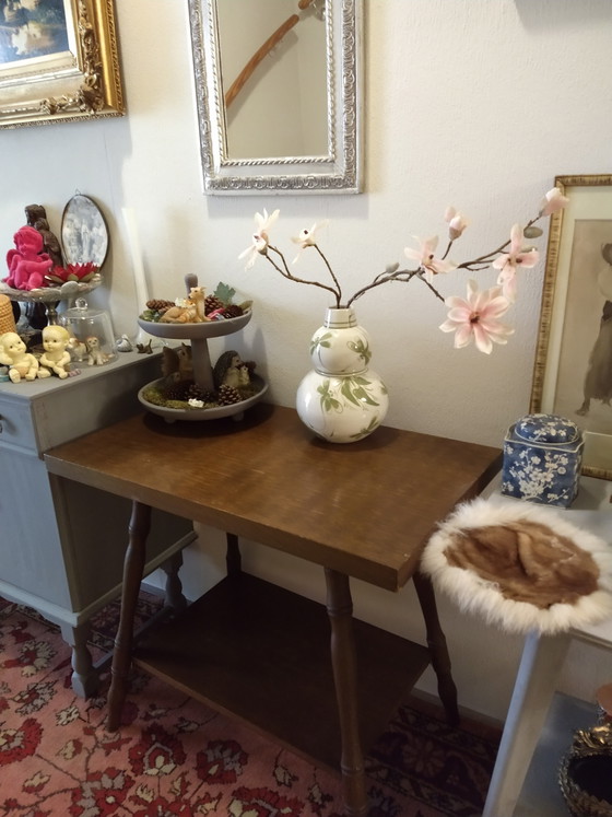 Image 1 of Table d'appoint ancienne en chêne de style anglais