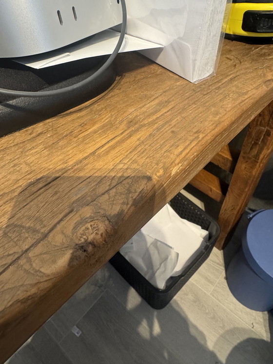 Image 1 of Mesa auxiliar drijfhout