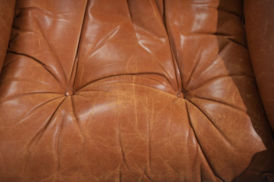 Image 1 of Vintage S15 fauteuils van leer, ontworpen door Pierre Chapo - Atelier Chapo, Frankrijk, 1967.