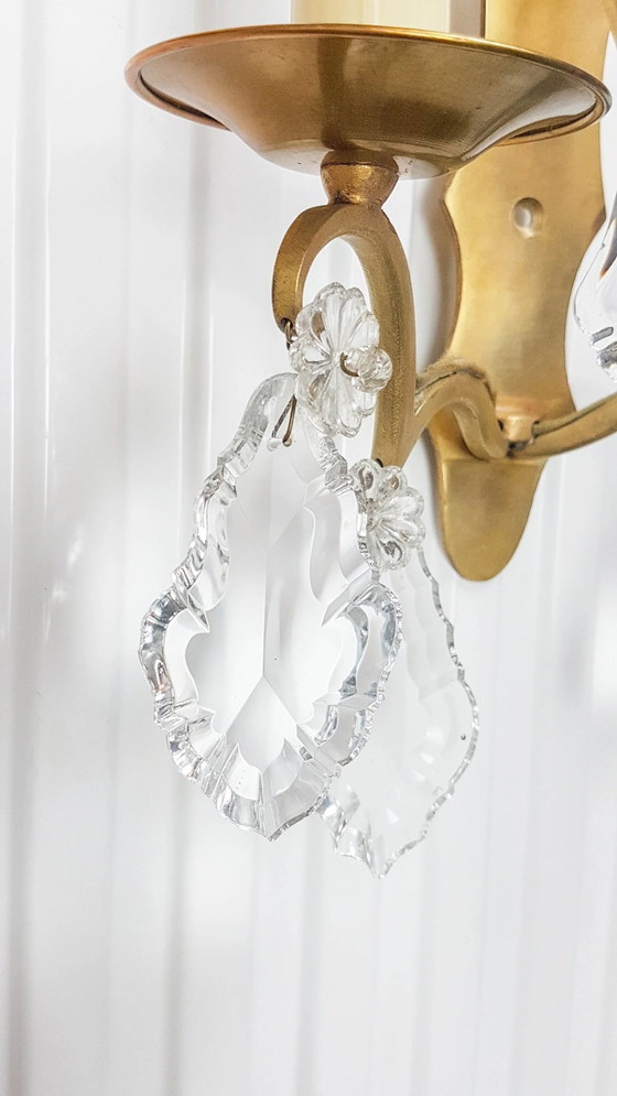 Paar Wandleuchten aus Bronze und Kristall MG – Beleuchtung, Crystal, Klassiek (photo 7 of 11)