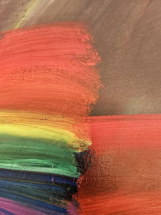 Image 1 of Large Abstract Painting - Axis of Colors – Warm Earth Tones – T.C. Freiberger – Contemporary Expressionism