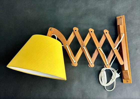 Applique murale ciseaux Mid Century en teck, design danois vintage, Appliques murales, Bois, Marron (photo 8 sur 11)