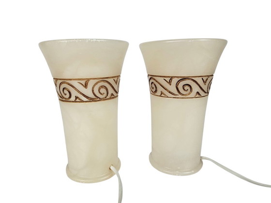 Image 1 of Massive - Alabaster - Made in Spain - table lamps (2) - 70's