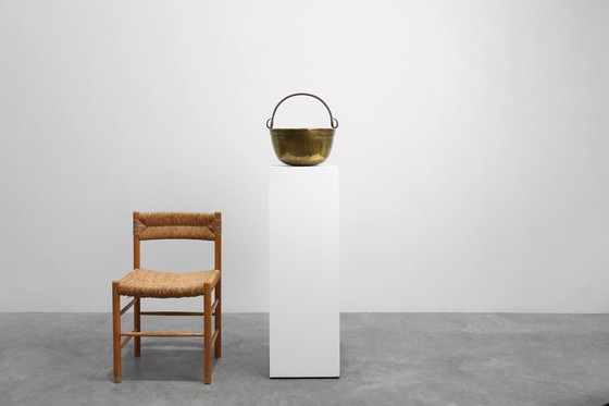 Image 1 of Gran tetera de cobre francesa de granja del siglo XIX con asa de hierro