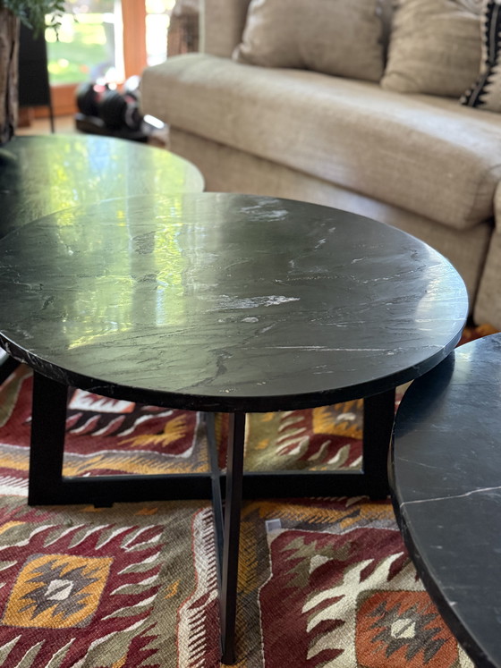Image 1 of Round marble coffee tables