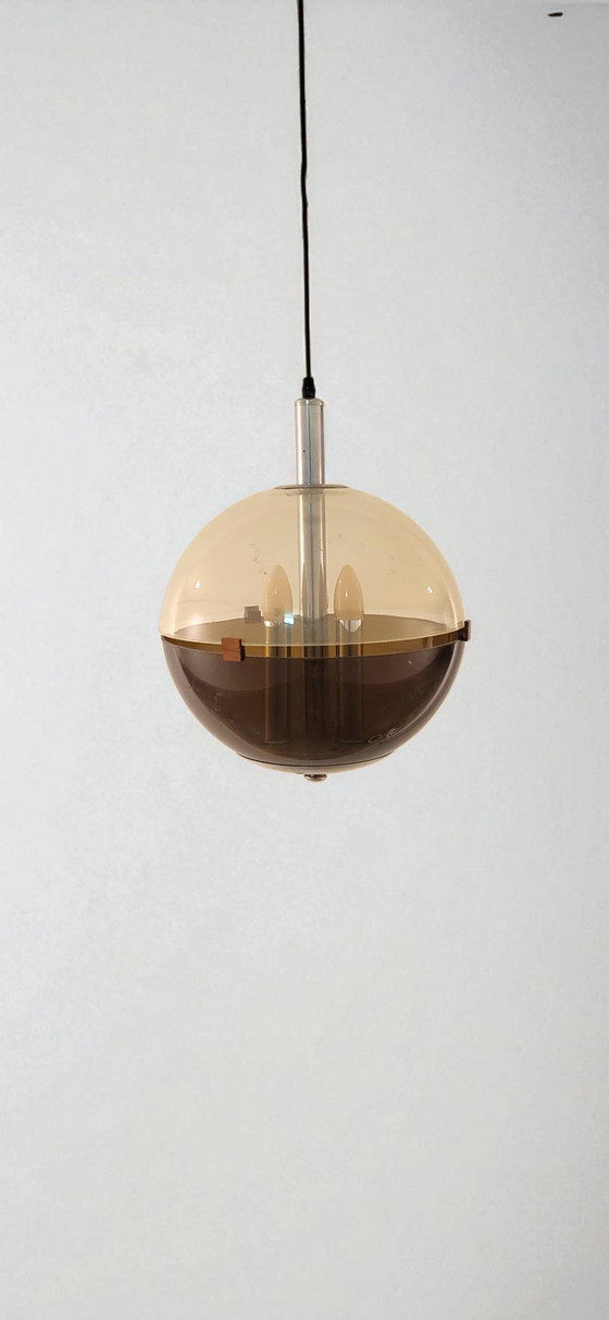 Image 1 of Graziosa lampada da soffitto a mezza sfera, anni '70-'80