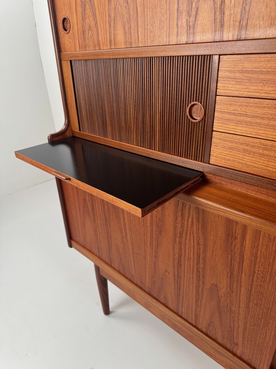 Image 1 of Johannes Andersen Highboard for J. Skaaning & Søn – Danish Design with Hidden Bar, 1960s
