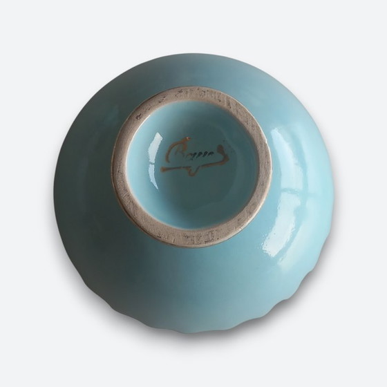 Image 1 of Art Deco ceramic ensemble turquoise with gold