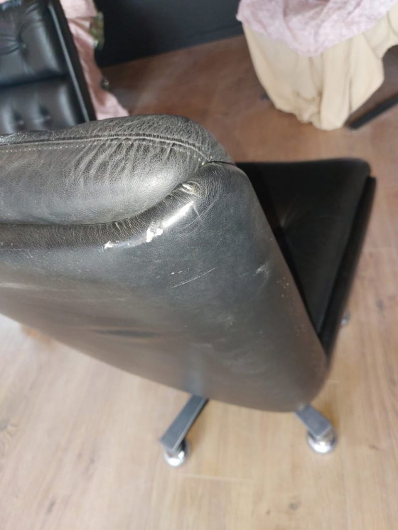 Image 1 of Duo de fauteuils cuir Cofemo. italie 1980