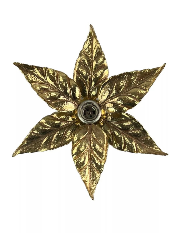 Image 1 of Lampada da parete anni &#39;60 e &#39;70 Willy Daro luci massicce in ottone