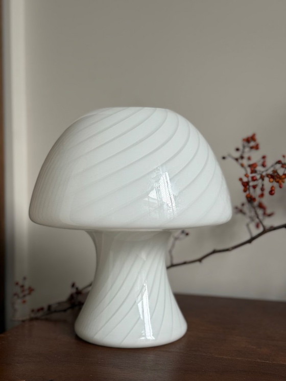 Image 1 of Vintage mushroom table lamp - Murano glass - 1970s