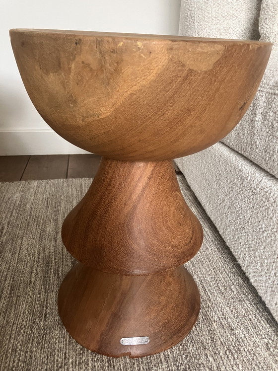 Pols Potten short skirt Stool / side table wood (photo 4 of 6)