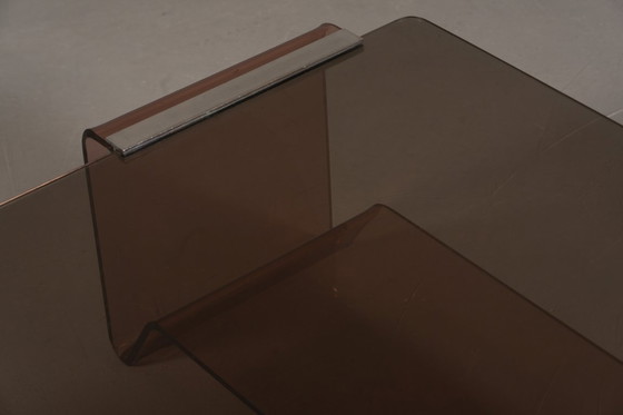 Image 1 of Table basse vintage Michel Dumas en plexiglas et verre pour Roche Bobois, années 1970