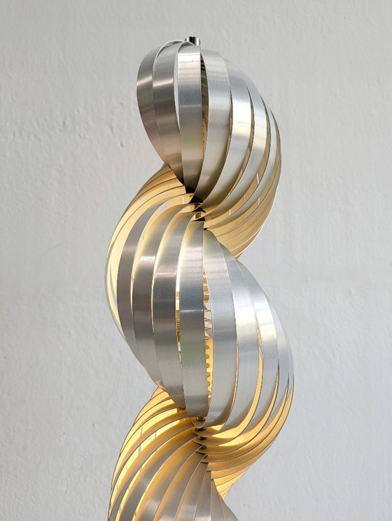 Spiral Floor Lamp by Henri Mathieu 1970s – Floor lights, Aluminium (photo 3 of 5)