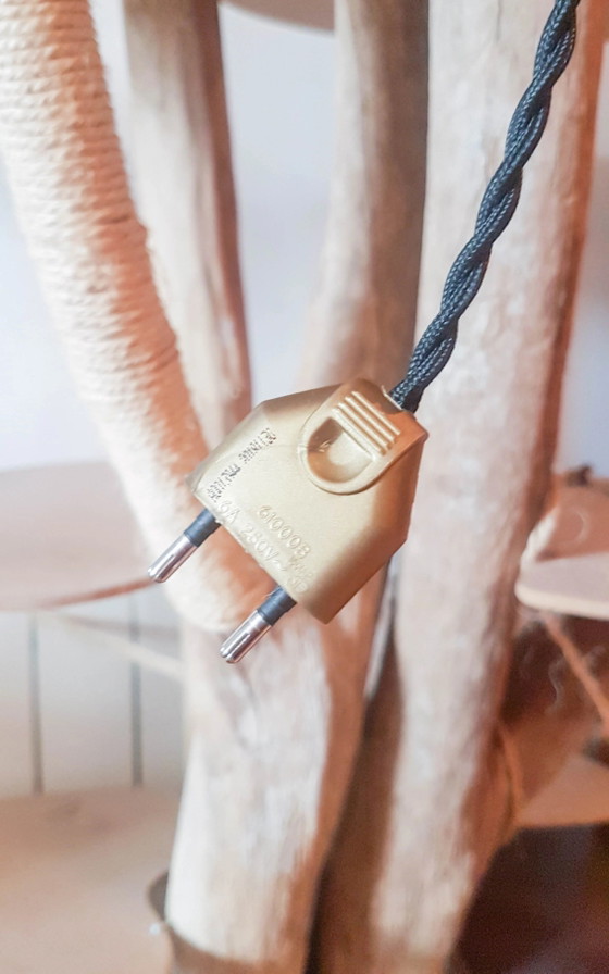 Lampada a Sospensione Plug-in con Paralume in Vetro Smerigliato Ambrato Vintage – Luce Morbida – (photo 14 of 14)