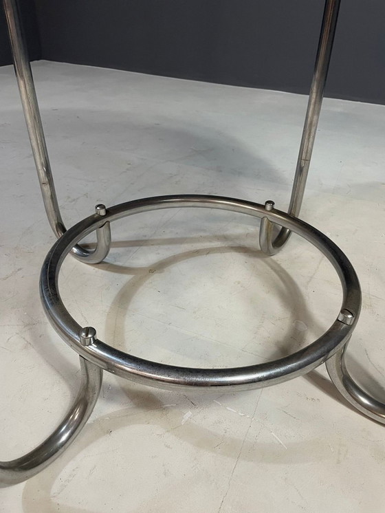 Image 1 of Tavolino rotondo Bauhaus di Robert Slezák, Cecoslovacchia, anni '30