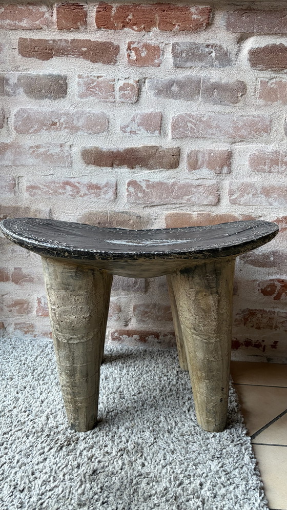 Image 1 of Tabouret Senoufo vintage, en bois, Afrique