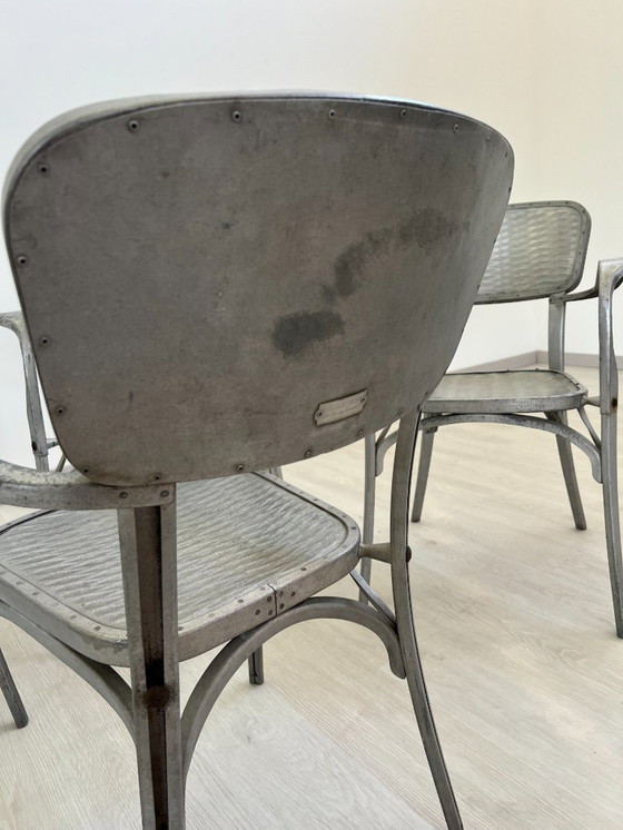 Image 1 of Aluminiumstühle - Avec-Plakette « Gaston Viort - Salon de Provence »