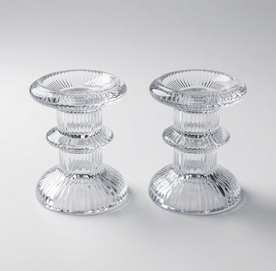 Image 1 of (W004) Prachtige vintage Iittala Festivo kandelaars (set van 2) - Timo Sarpaneva