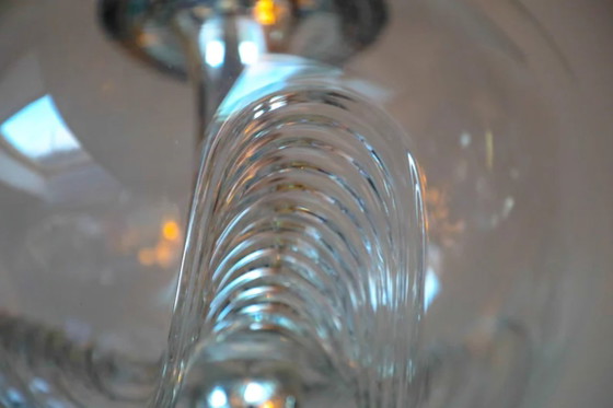 Putzler pendant lamp of clear glass and chrome, Transparent, Vintage (photo 5 of 5)