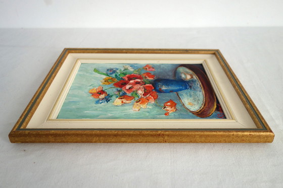 Image 1 of 2 Alphonsief boeket bloemstillevens, jaren 40/50