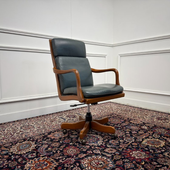 Chaise de bureau classique anglaise Heldense Exclusive – Chaises de bureau, Leather, Wood (photo 7 of 8)