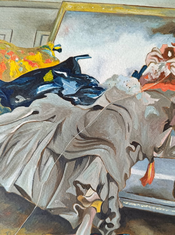 Image 1 of Oil on original cardboard copy from Boldini 70x50