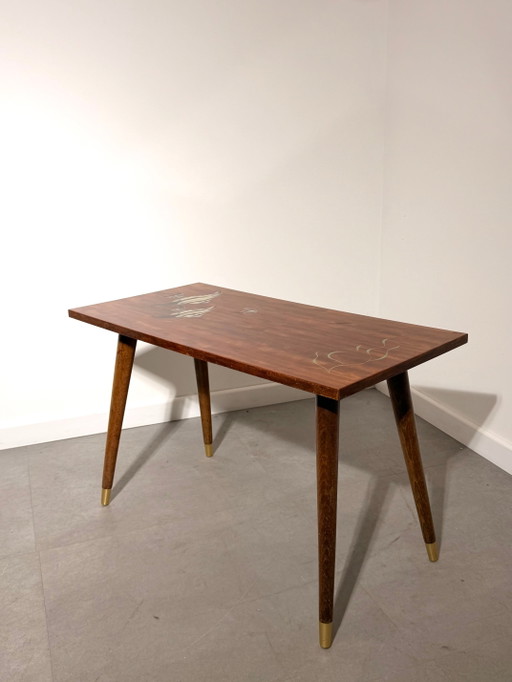 Vintage Mid-Century Coffee Table with Fish Motif – salontafels