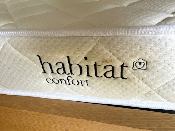 Image 1 of Single bed 90x200 cm Solid Oak - HABITAT (Adams model) + Firm Comfort Mattress.