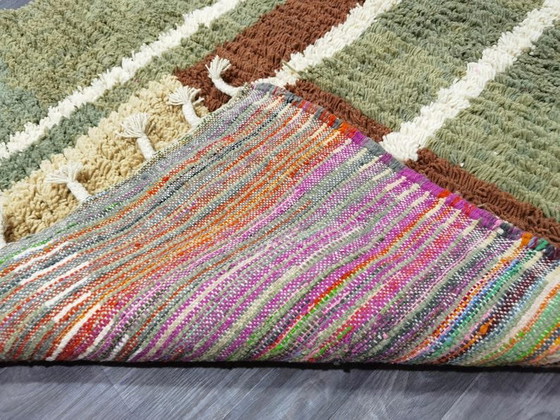 Traditional hand-woven natural wool Rugs & carpets size 150/250 cm, Alberto Bazzani, Textile, Beige (photo 4 of 9)