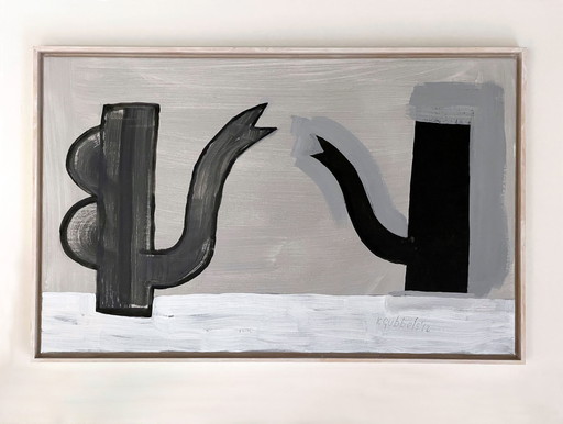 Klaas Gubbels - pintura grande sobre madera - 2012