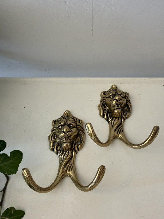 Image 1 of Set of two brass wall hooks