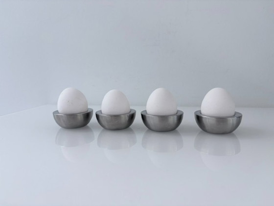 Lot de 4 coquetiers en acier inoxydable – design minimaliste – Vaisselle, rvs (photo 5 of 12)