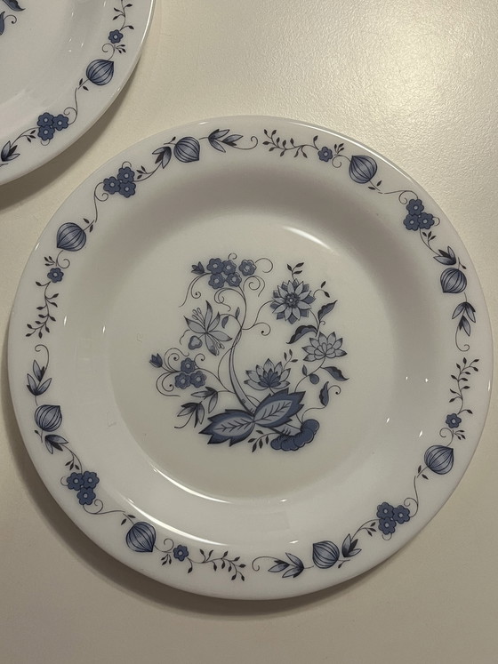 Image 1 of 5 piatti retrò vintage “Blue Onion” (19 cm)