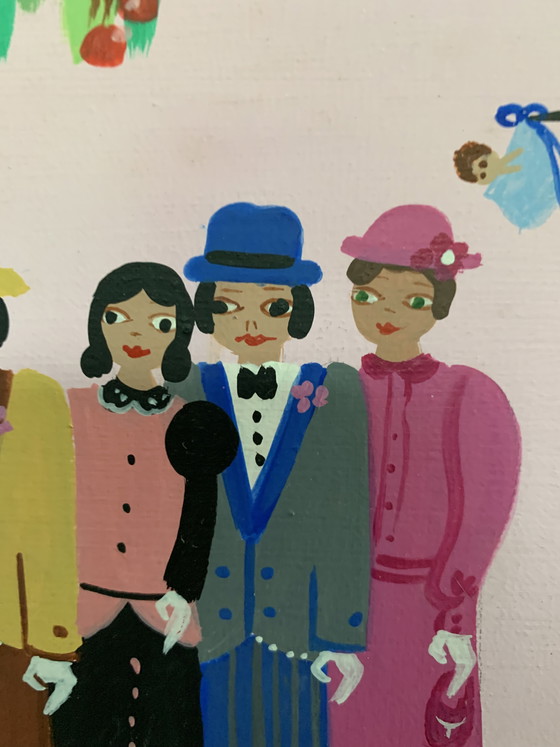 Image 1 of Painting Sabine Paco Saint-Tropez ‘95 naive art folk art