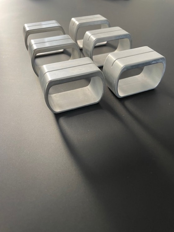 Image 1 of IKEA SPALT set van 6 aluminium servetringen / naamkaarthouders