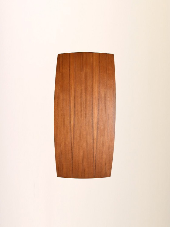 Image 1 of 1950s/60s Scandinavian Teak Coffee Table with Woven Shelf