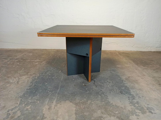 Table de salle à manger extensible postmoderne Hennie de Jong, Tables de salle à manger, Bois, Métal, Noir (photo 2 sur 15)