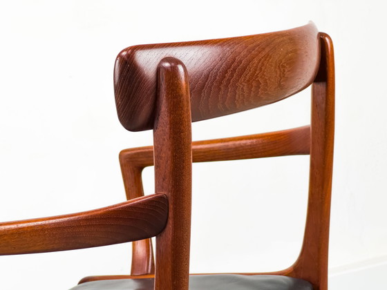 Image 1 of Fauteuil Rungstedlund En Teck et Cuir Par Ole Wanscher Pour P. Jeppesen, 1960S