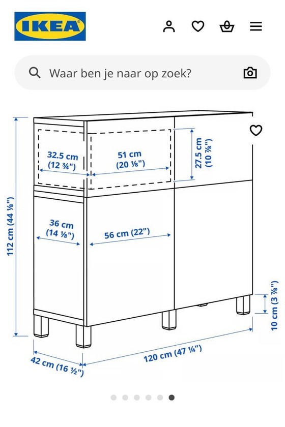 Image 1 of Wit IKEA BESTÅ kast met glasdeuren en LED-verlichting