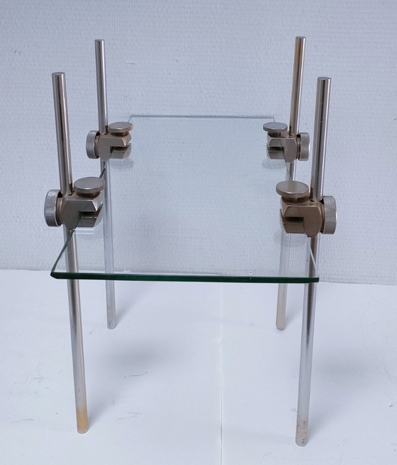 Image 1 of Scaffale espositivo vintage in vetro e metallo