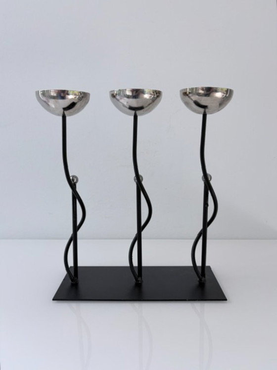 Portacandele Scultoreo – Look Memphis Postmoderno – Metal (photo 11 of 13)