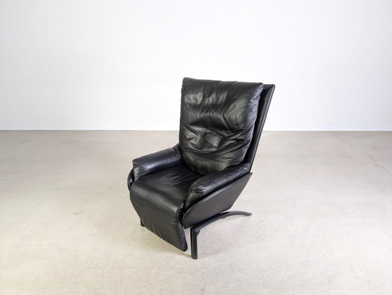 Image 1 of Poltrona design originale WK Wohnen in pelle nera