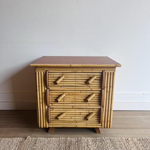 Rohe Noordwolde bamboe rotan ladekast nachtkastje 