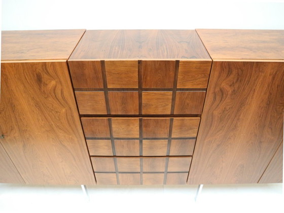 Image 1 of Uniek vintage design dressoir van palissander met bargedeelte uit de jaren ’60